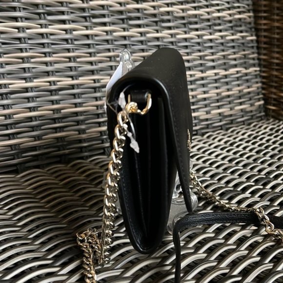 Kate Spade Chain Wallet Crossbody Clutch Black - Picture 3 of 14